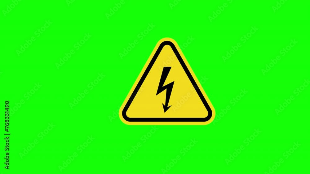 yellow triangle Caution warning Warning Danger High Voltage Symbol Sign ...