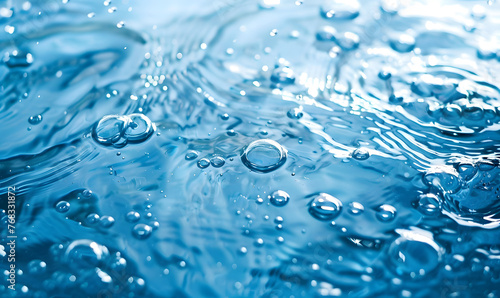 The water is blue and has bubbles in it,Generative AI 