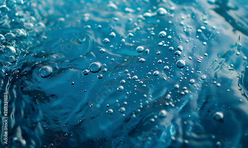 The water is blue and has bubbles in it,Generative AI 