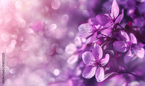 purple floral background  Generative AI 
