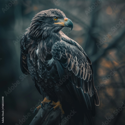Majestic Eagle Perched in Natural Habitat