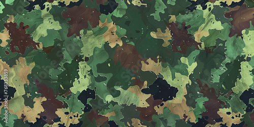 Texture military seamless army illustration camouflage military repeats army abstract green camouflage pattern military's background . photo