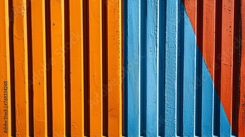 Harmonious parallel lines in complementary colors like blue and orange, creating a visually striking and balanced composition.