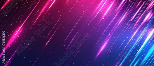 Shiny color neon light with lines, abstract wallpaper, shiny motion, magic space light. Vector techno abstract background