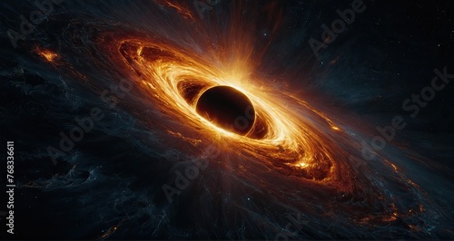 A black hole, when a huge amount of matter and energy is absorbed at a point in the heavenly
