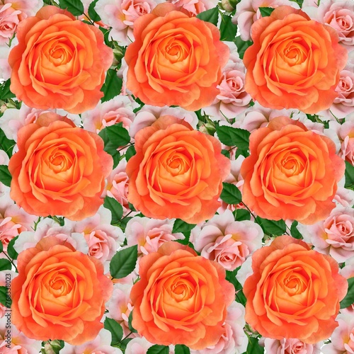 Printable bunch of roses  digital flowers pattern 
