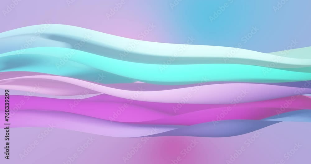 Animation of pink to blue gradient layers waving over gradient background Animation of pink to blue gradient layers waving over gradient background