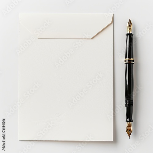 A single handwritten letter with an elegant fountain pen on a pristine white background