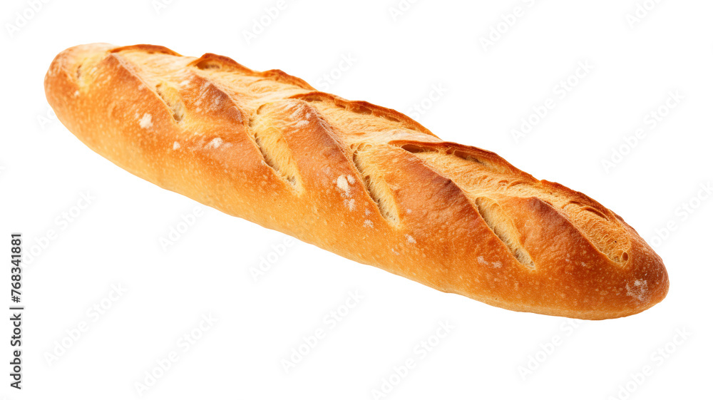 Baguette sandwich isolated on transparent background
