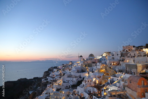 Scenery of Santorini island in summer