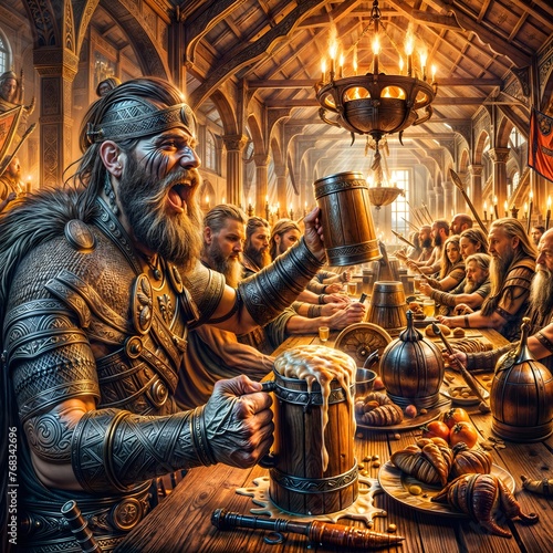 AI-Generated Valhalla Feast