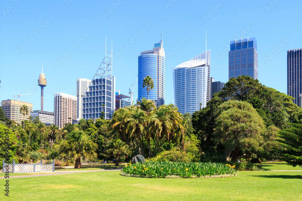 View of the Central Business District from the Royal Botanical Gardens