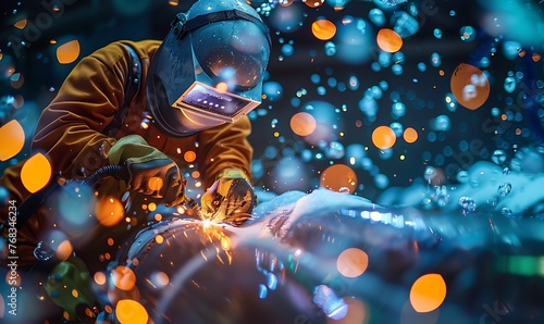 Beneath the Surface, Immersive Portrait of Pipeline Repair by an Underwater Welder