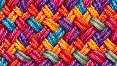 Colorful Gradient Rope Twine Pattern poster web page PPT background with generative