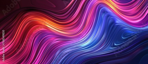 Colorful Lines Waves Background Banner Cover Wallpaper Template