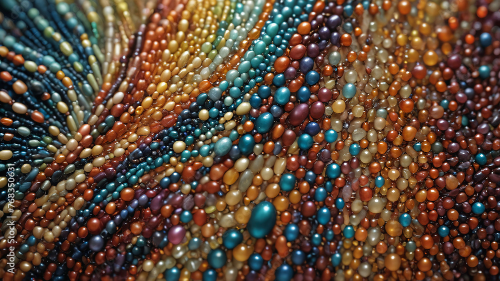 vibrant array of colorful beads