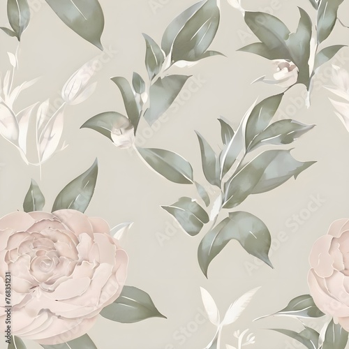 an abstract floral bouquets seamless pattern, generative ai