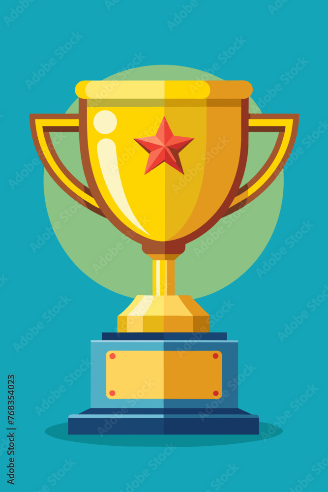 A trophy in minimalist vector style. A trophy in minimalist vector style.
