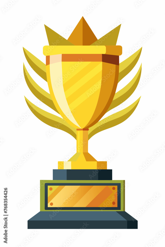 A trophy in minimalist vector style. A trophy in minimalist vector style.