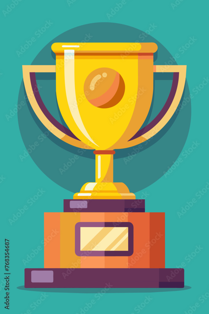 A trophy in minimalist vector style. A trophy in minimalist vector style.