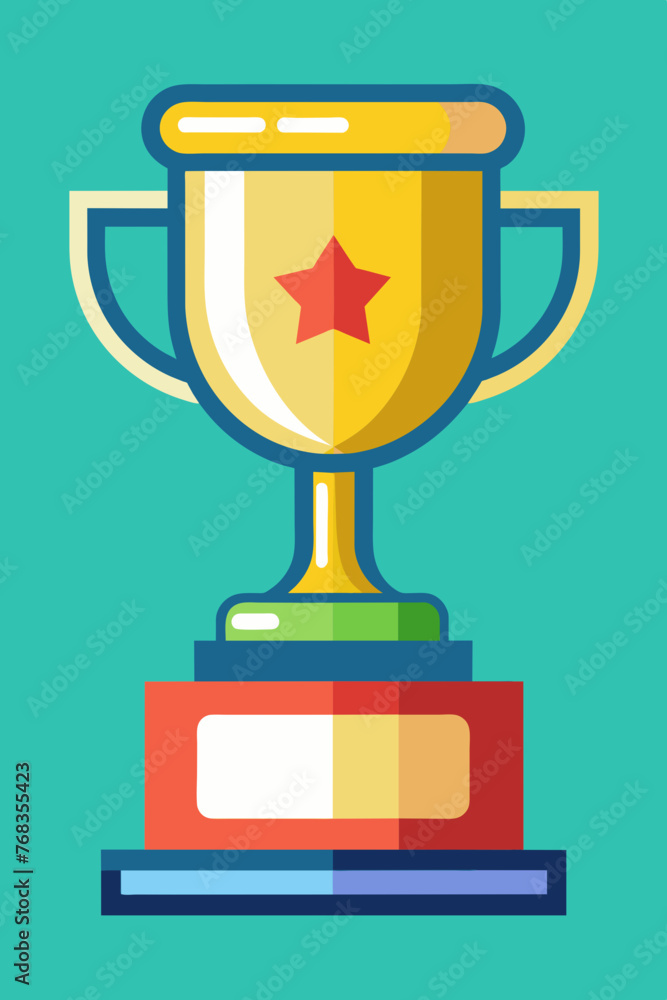 A trophy in minimalist vector style. A trophy in minimalist vector style.