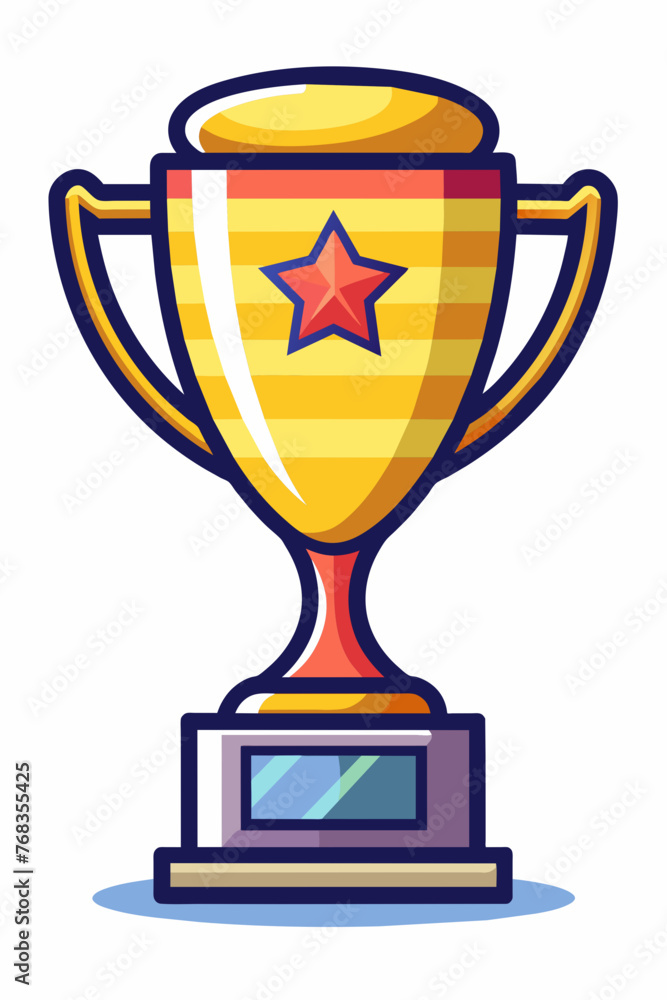 A trophy in minimalist vector style. A trophy in minimalist vector style.