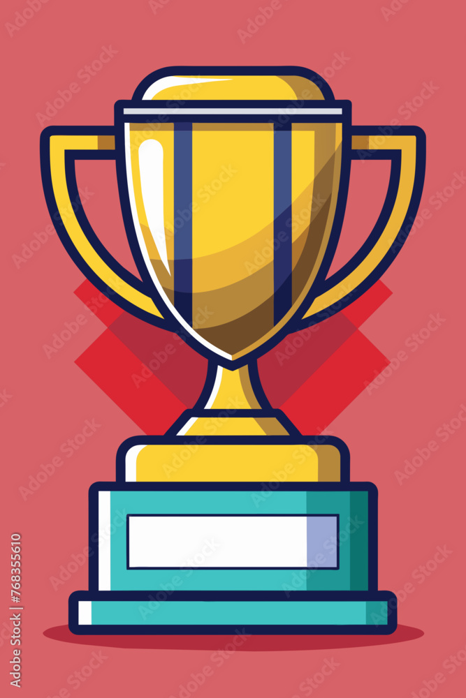 A trophy in minimalist vector style. A trophy in minimalist vector style.