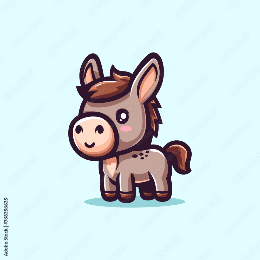Mule Mascot Logo Illustration Chibi is awesome logo, mascot or illustration for your product, company or bussiness Mule Mascot Logo Illustration Chibi is awesome logo, mascot or illustration for your product, company or bussiness