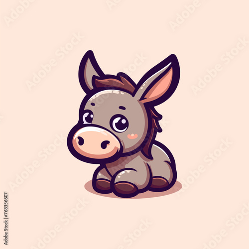 Mule Mascot Logo Illustration Chibi is awesome logo, mascot or illustration for your product, company or bussiness