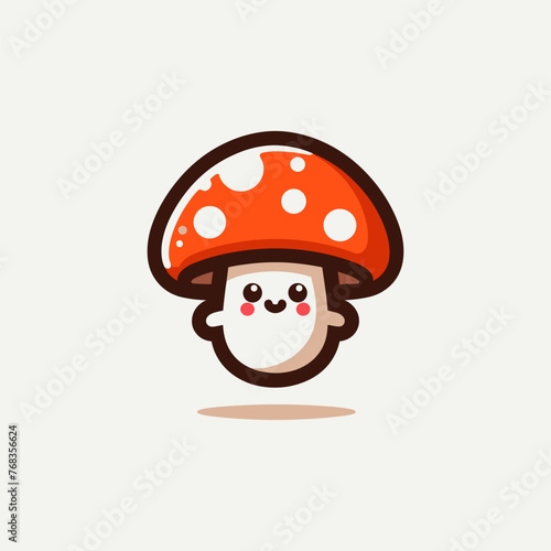 Mushroom Mascot Logo Illustration Chibi is awesome logo, mascot or illustration for your product, company or bussiness