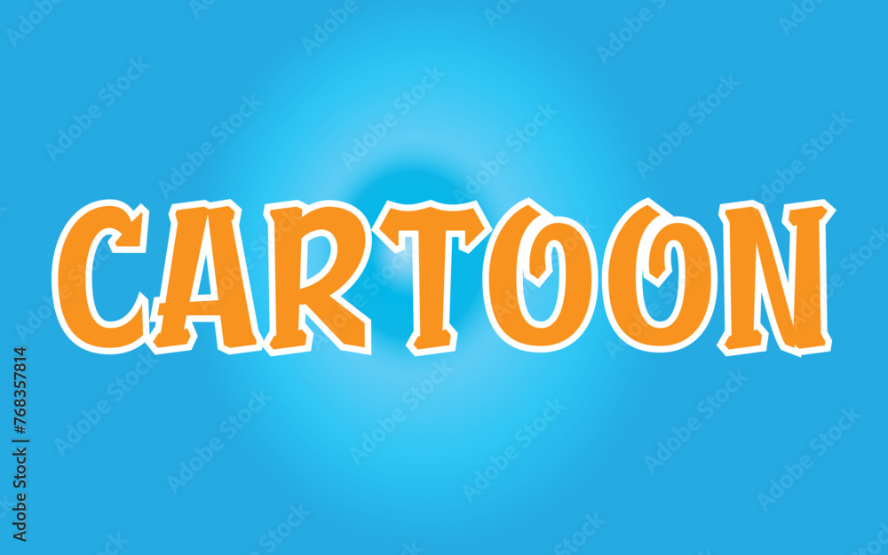 Obraz premium Cartoon 3D editable text effect