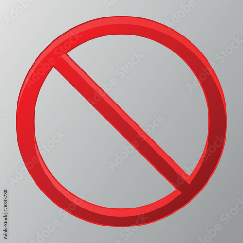 prohibited icon vector, prohibited circle 3d effect vector
