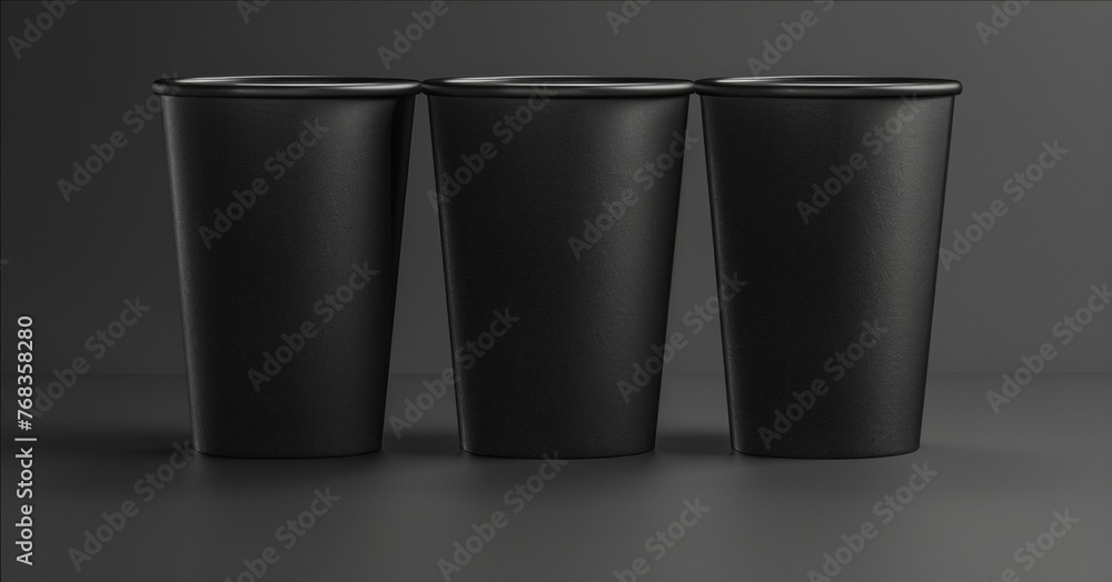 custom made wallpaper toronto digitalBlank mockup of matte black disposable cups offering a sleek and modern canvas for branding.