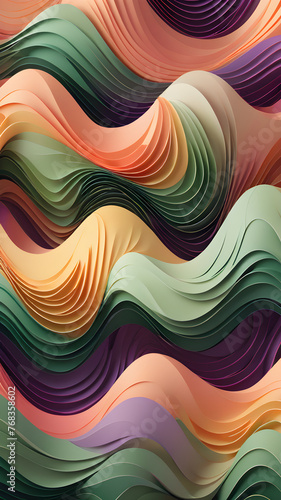 Abstract Backgrounds Reflecting Calmness Through Wave-like Lines and Rhythms.