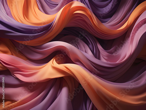 Calming rhythms resonate in abstract silk fabric backgrounds, inducing tranquility.