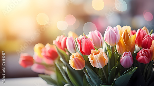 Golden bouquet soft background, Happy Women's Day, Mother's Day