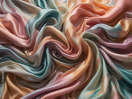 Abstract Backgrounds Blend Calming Rhythms with Silk Fabric Textures.