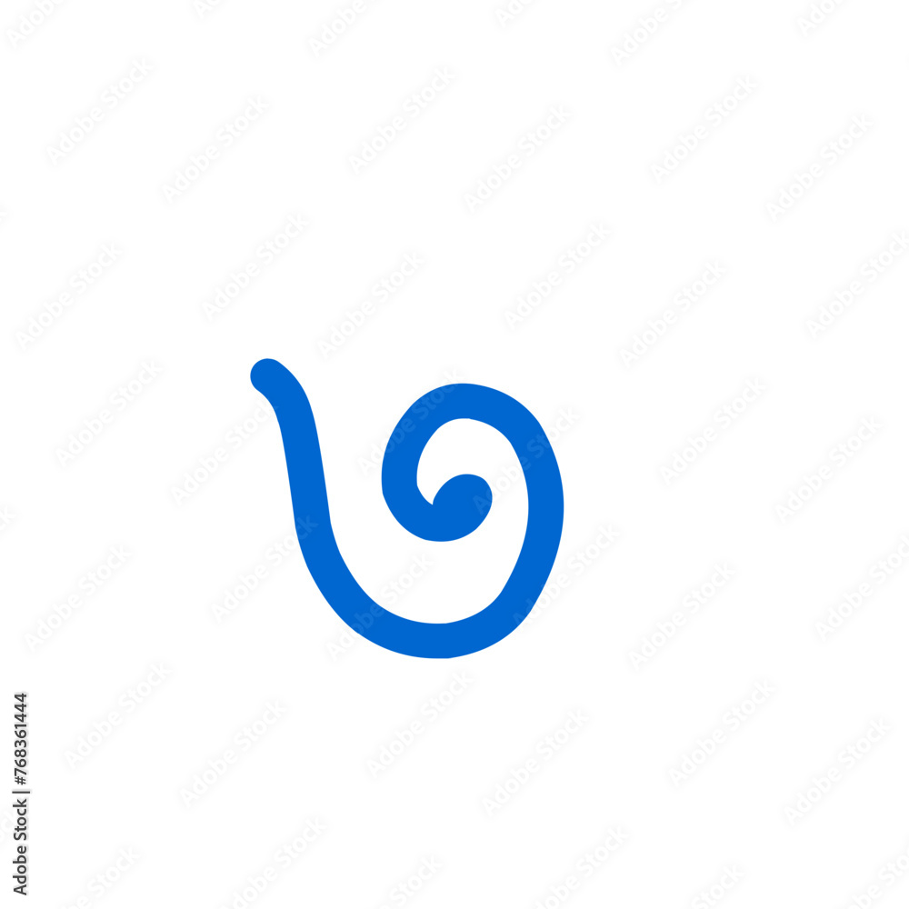 Curly Doodle Line Element Curly Doodle Line Element