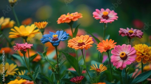 Bursting with Color: Vibrant and Lively Flowers in Full Bloom © hisilly