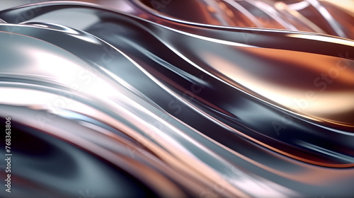 Technology liquid metal abstract graphic poster web page PPT background with generative