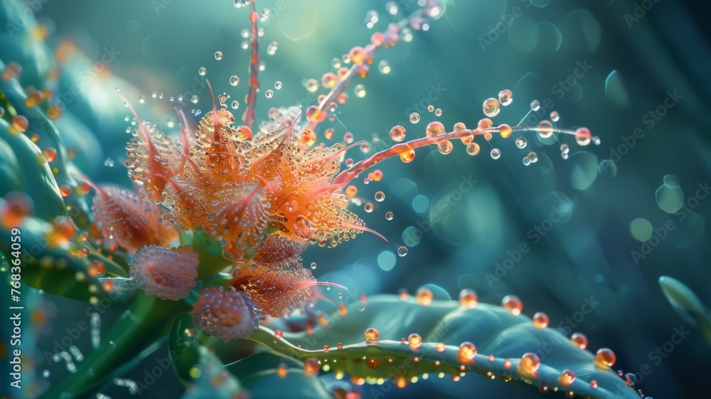 Bio art concept of a futuristic plant species Bio art concept of a futuristic plant species