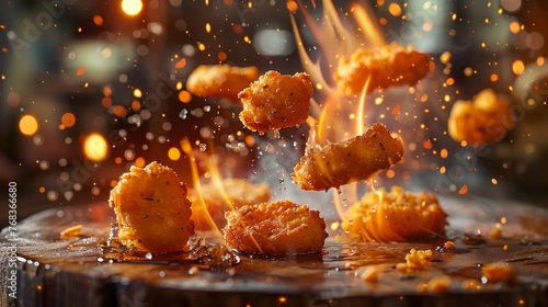 Sizzling Chicken Nuggets with Sparks