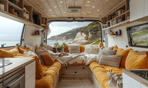 A camper home design with b...
