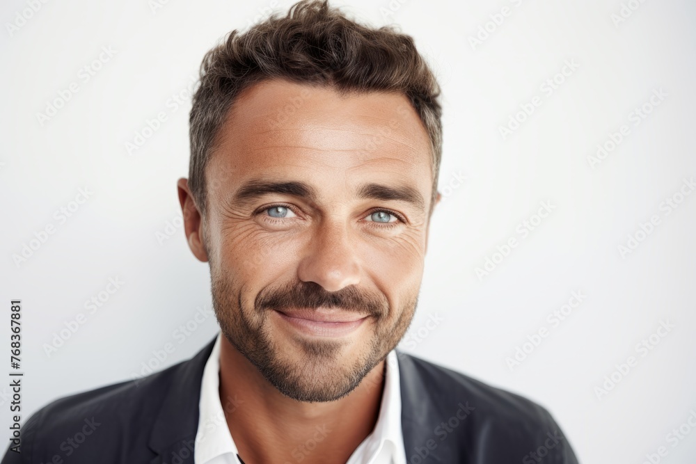 Portrait of a handsome man with beard and mustache looking at camera Portrait of a handsome man with beard and mustache looking at camera
