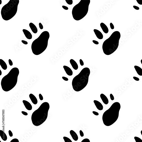 Photography Black and white drawing of animal tracks