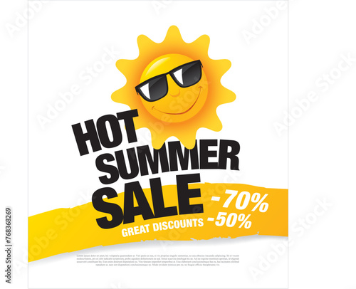 summer sale template banner  vector illustration 