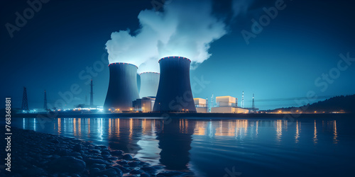 The nuclear power plant a pinnacle of technical prowess generates electricity through nuclear reactions utilizing steam driven turbines for efficient energy production 