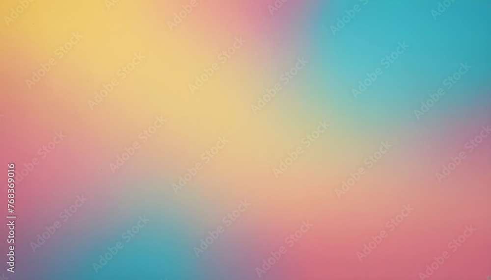 Holographic Unicorn Gradient. Trendy neon pink purple very peri blue teal colors soft blurred background - obrazy, fototapety, plakaty 