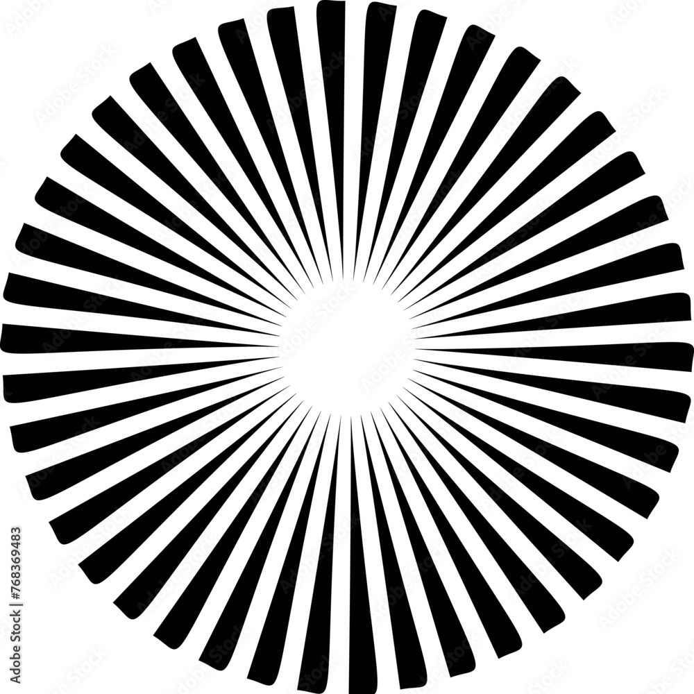 Obraz premium Round Radial Rays