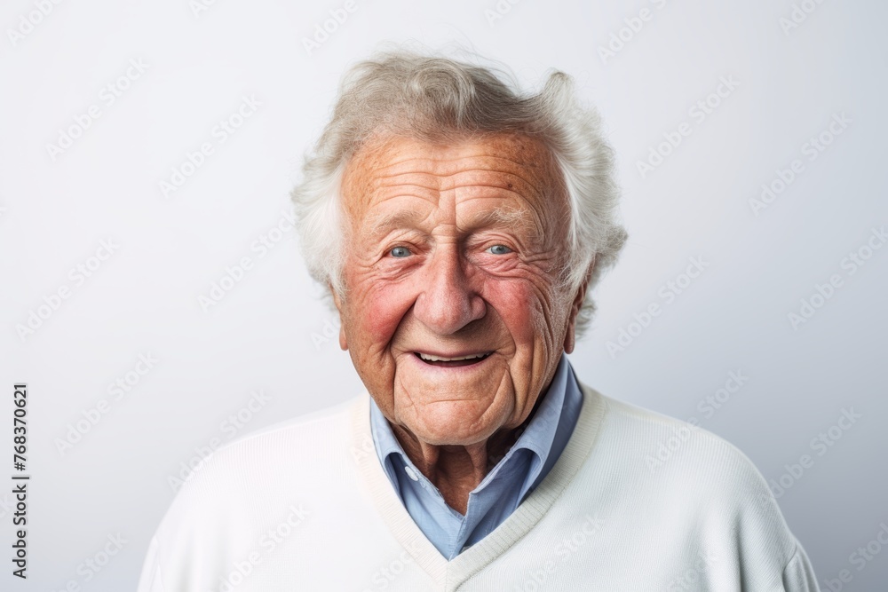 Portrait of a senior man. Isolated on white background. Portrait of a senior man. Isolated on white background.